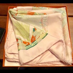 Hermes silk scarf. Like new.